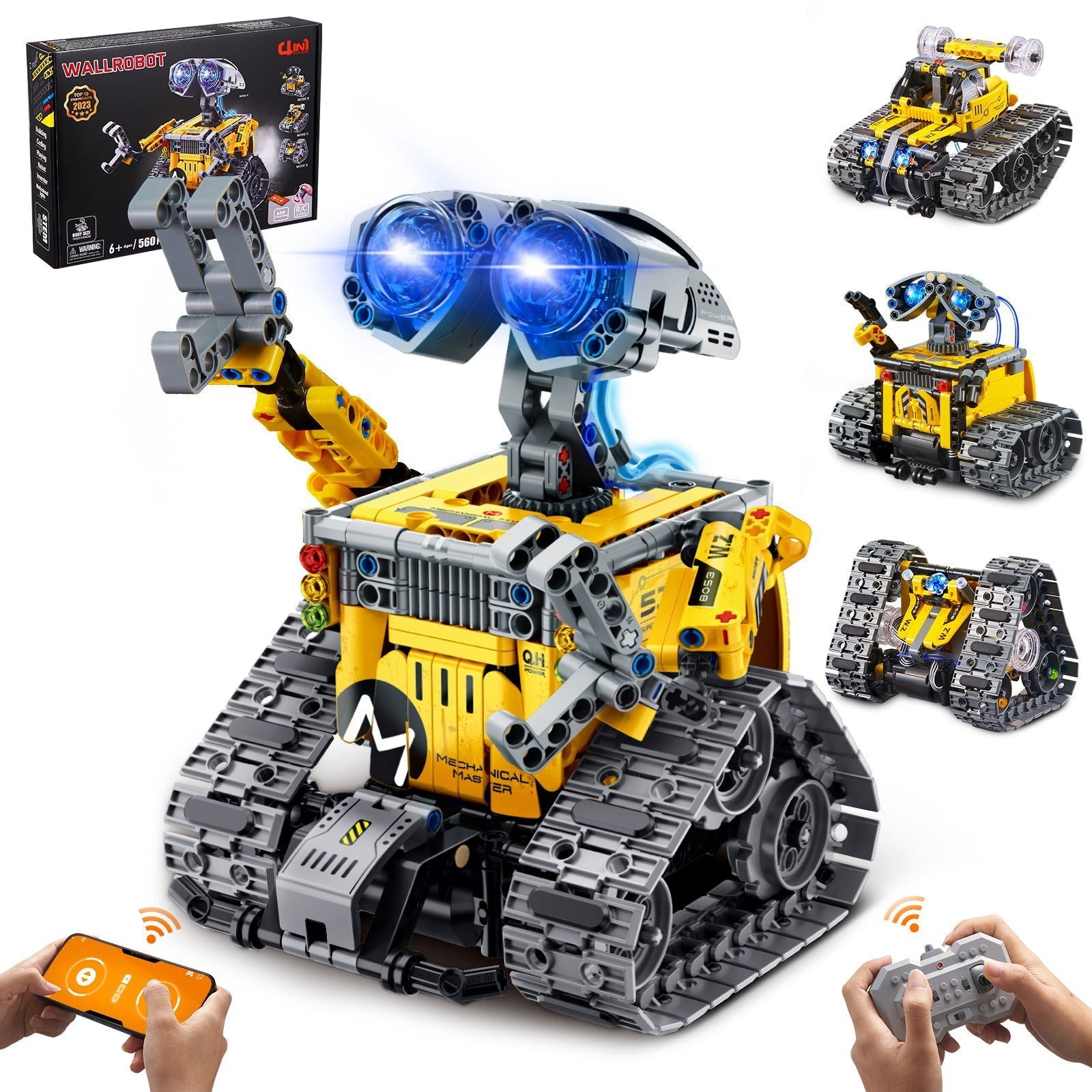 Sillbird STEM Building Toys: 4in1 Remote & APP Controlled Wall Robot ...