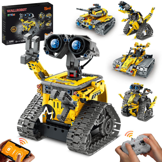 Sillbird STEM Building Toys, Remote & APP Controlled Creator 3in1 Wall Robot/Explorer Robot/Mech Dinosaur Toys Set, Creative Gifts for Boys Girls Kids Aged 6-12 (434 Pieces) - Sillbird